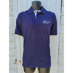 Navy Stones Contrast Polo...