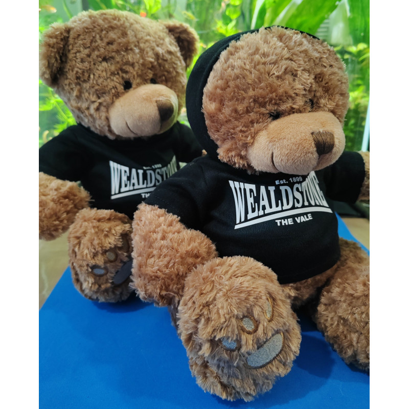 Wealdstone Hoodie 'Est' Teddy Bear - Black